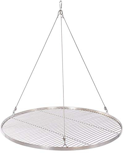 70 cm Grillrost Edelstahl für Schwenkgrill 3 Bein BBQ Grillstab 4 mm Rost mit Seil 10 mm Stababstand