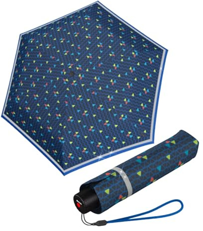 Knirps Kinder-Taschenschirm Rookie reflective triple - blue