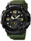 Yuxier Reloj militar para hombre, camuflaje, deportes, al aire libre, impermeable, con fecha, multifunción, con alarma LED, varias horas, Verde
