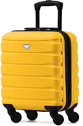 Flight Knight Leichtes, starres ABS-Handgepack mit 4 Radern, zugelassen fur uber 100 Fluggesellschaften, darunter Air France, Ryanair und easyJet, 45x36x20cm