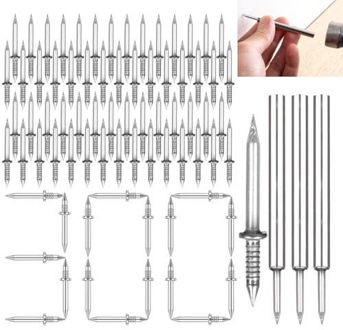 300 Pcs Clou à Double TêTe 22.8Mm Clou Sans Couture à Fil De Plinthe à Double TêTe Ligne De Pied Clous Sans Marques Avec Outil De Manchon Vis De SéCurité Invisibles Seamless Pour La Pose De Plinthes