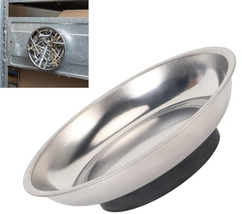 Magnetisk nålhållare, vackert formad stabil magnetisk nålskål, stark rostfri magnet för sömnad (rund (4,3 x 1,2 tum))