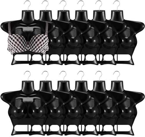 Suzile 12 Stück hängende Schaufensterpuppe Torso weibliche Schaufensterpuppe Kleiderbügel Frauen Körper Kleid Form Kunststoff hohle Rückseite Oberkörper Frauen Kleidung Showing Rack für Einzelhandel