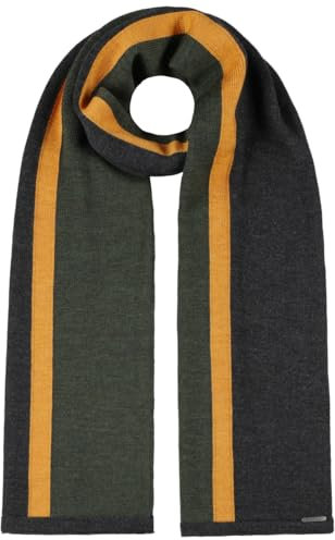 Stetson Merino Stripes Wollschal Made in Italy Winter Damen Herren anthrazit-grün One Size