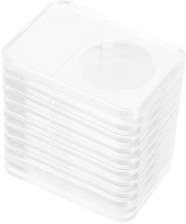 STOBOK 10stücke Klarsichtige Münzsammelboxen Aus Kunststoff Transparente Aufbewahrungsboxen Für Münzen Geldhalter Und Vitrinen Für Banknoten Und Sammlerstücke