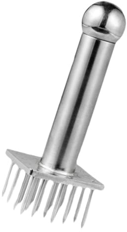 VOSAREA Batticarne in Metallo con 18 Aghi in Acciaio, Inteneritore per Carne per Ammorbidire Pollo, Vitello e Bistecche, Impugnatura Antiscivolo per Uso in Cucina Professionale e Casalinga