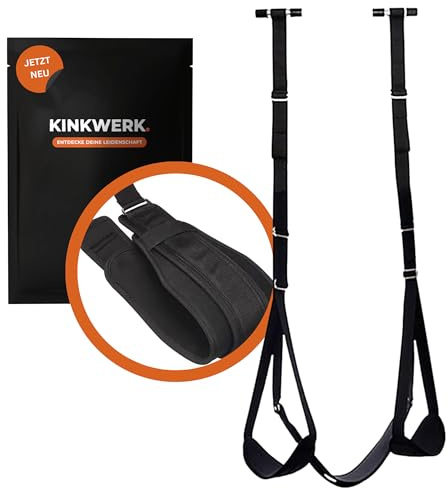 KINKWERK Gepolsterte Türschaukel mit Sitz | Verstellbare Liebesschaukel | Sexschaukel für Paare | Komfortables Design für aufregende Stellungen
