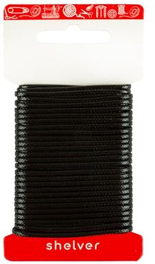 Necklace Cord, Waxed Cotton Cord for Jewellery Making and Craft Projects (Black - 2mm)