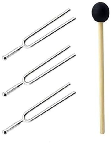 MQODLFP 3er-Pack A440Hz Stimmgabel Silber Metall Standard A 440 Hz Stimmgerät für Violine und Gitarre Musikinstrument