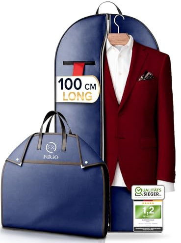 FiRiO 1 x Borsa Porta Abiti da Viaggio Pieghevole di Alta Qualità - FINO AL 50% PIU SPESSO MATERIALE - Custodie per Abiti & Camicia - Porta Vestiti da Viaggio e da Riporre per Uomo e Donna - 100x60cm