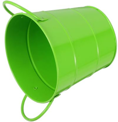 jojofuny Desktop Storage Bin Galvanized Metal Small Waste Basket Office Bathroom Tabletop Trash Can for Makeup Brushes