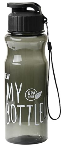 Große Sportflasche – 2 Liter Wasserflasche für Fitnessstudio mit integriertem Strohhalm, Trinkflasche aus BPA-freiem Kunststoff, auslaufsichere Wasserflasche mit robustem Griff, Wasserflasche Ca