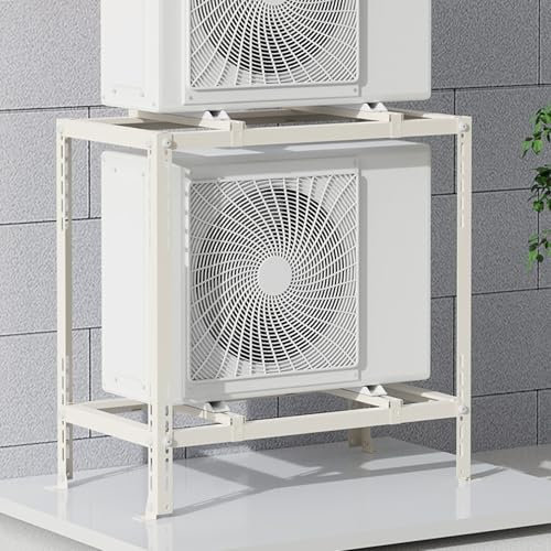 Luftkonditioneringsvärmepump golvstativ konsol, anti-rost utomhus mini split luftkonditioneringare markmonteringsstativ anti-vibration AC-konsol, dubbel enhet AC-kondensorstativ, universell AC-konso