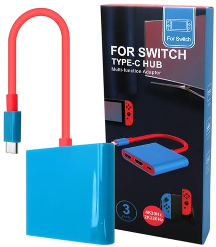 HaeKap Nuovo Switch Dock di Ricambio per Nintendo Switch Docking Station, Adattatore TV Interruttore Portatile Supporto 4K/60HZ Switch Modalità Dock TV