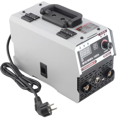 Ailgely Soldadores MIG MMA 2 en 1 Soldadura Manual Blindada con Gases de Dióxido de Carbono Soldadores Inversores de Corriente Continua IGBT Multipropósito Mecanismo de Alambre (Enchufe europeo 220V)