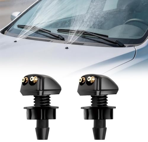 2 pcs Buse de Lave-Glace Avant Universelle,Lave Glace Voiture,Buse Pare-Brise Pulvérisation D'essuie-Glace,Convient Aux Pièces Automobiles avec Interface de 8 mm