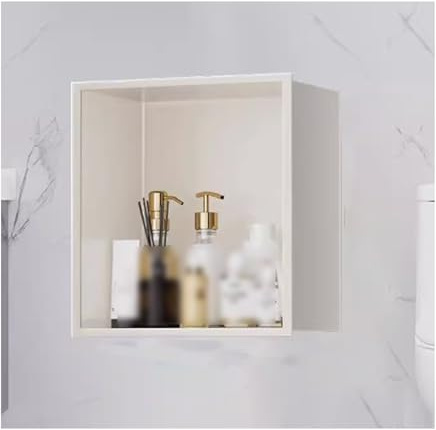 Organizador de estante de ducha empotrado, nicho de baño de acero inoxidable para almacenamiento, organizador de nicho de pared, no necesita azulejos