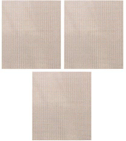 SHINEOFI Alfombrillas para Barbacoa Antideslizantes y Reutilizables, Esterillas para Hornear Resistentes al Calor 30x40 Cm, Color Marrón, Juego de 3 Piezas para Puesto de Barbacoa y Cocina