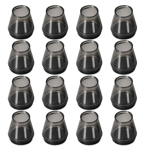 16 Pcs Gommini per Sedie in Silicone con Feltrini Neri, Diametro 30-40 mm | Proteggi Pavimenti Antigraffio e Antirumore per Legno Duro, Piastrelle e Laminato, per Gambe Dritte e Inclinate