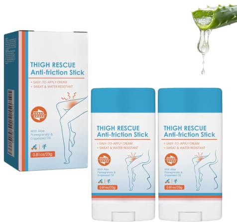 2PCS Stick Anti-Friction Corps, Bâtons Anti-frottement, Anti Friction Stick | Bâton Protection De La Peau, Crème Anti Frottement Cuisse, Prévenir les Irritations, pour les Cuisses et les Pied, Aisselles