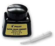 2 Pack Pilot Pen 43500 1oz Refill Ink for Permanent Markers - Black (SCRF-BLK)