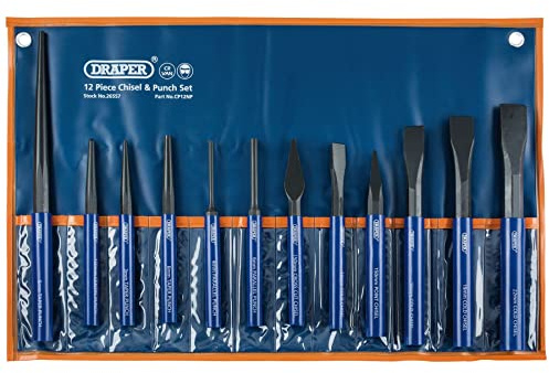 Draper 26557 Cold Chisel and Punch 12 Piece Set