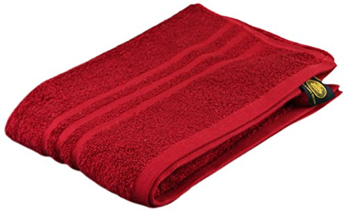 Gözze - Elegantes Handtuch 2er-Set, Sylt, 100% Baumwolle, Dichtes Grundgewebe (440 g/m²), 50 x 100 cm - Bordeaux