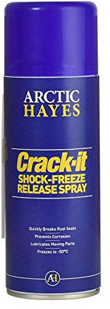Arctic Hayes Crack-It Shock Freeze Release Spray, Bio-Degradable, Fast-Action Lubricant, Breaks Apart Corroded Parts in Minutes (400ml)