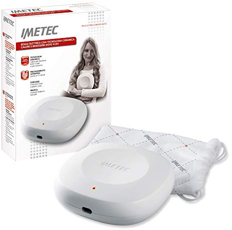 Imetec BW03 Boule Elettrica Cordless, Tecnologia Ceramica, Riscaldamento Ultrarapido, Termostato di Sicurezza, Spia di Ricarica