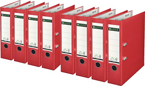 Leitz 1010 Qualitäts-Ordner Kunststoff breit mit patentierter 180º Präzisionsmechanik 8 Stück