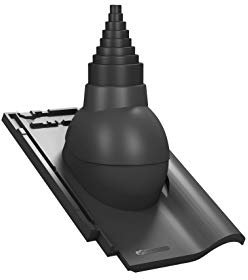 Antenadurchführung für Koramic - Alegra 9 Dachziegel Antenadurchgang Dachdurchgang Dichtung (RAL 7021 - Anthrazit)