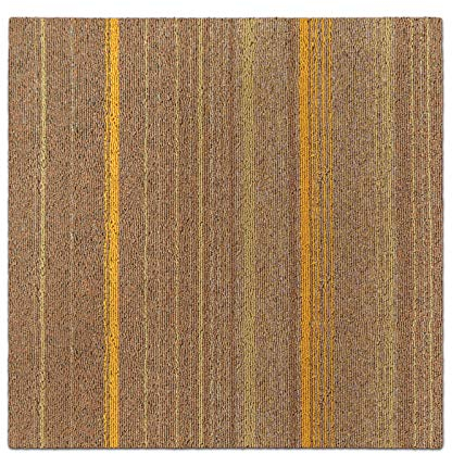 Design Teppichfliesen Paris 50x50 cm selbstliegend - 6 m² Set - strapazierfähiger Teppich Bodenbelag mit hochwertigem Schlingenflor - antistatisch mit Bitumen Rücken (Beige-Ocker, 24 Stück)