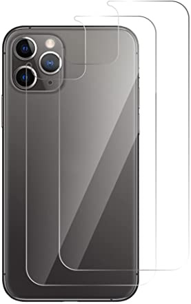 QUITECO Rückseite Schutzfolie für iPhone 11 Pro [2 Stück] Schutz aus Gehärtetem Glas des Rückens