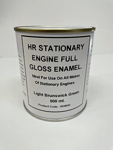 Fascinating Finishes Ltd 1 x 500ml Light Brunswick Green- BS381c 225. Stationary Engine Full Gloss Heat Resistant Enamel Paint