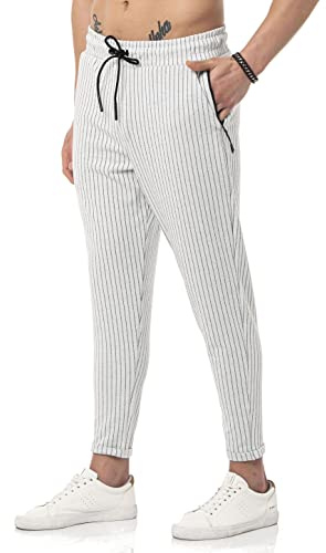 Redbridge Pantaloni da jogging in stile chino, per il tempo libero, bianco, S