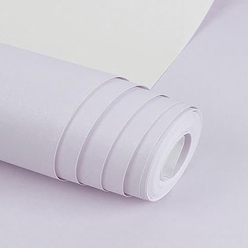 Zoomlie Pink Solid Color Wallpaper Waterproof Stain Resistant Decorative Wall Sticker Non-self Adhesive Living Room Bedroom Wallpaper (Purple 1)
