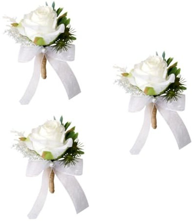 Ciieeo 3st Bräutigam Brosche Boutonniere Für Männerhochzeit Anstecknadel Brosche Künstliche Ansteckblume Hochzeit Ansteckblume Hochzeit Blumenkorsage Westlicher Stil Braut Schmücken