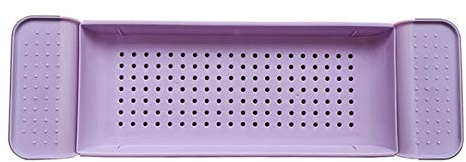 asdchZen Badewannenablage, Badewannenablage, Einziehbarer Abfluss, Badewannenablage, rutschfeste Badewannenablage (Lila, 55,5 X 17,5 X 6,5 cm)