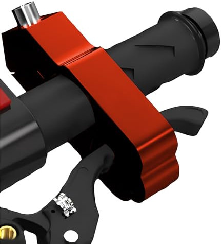 WODHMIEY Candado Moto, Aleación de Aluminio Candado Moto Antirrobo, Bloqueo de un Solo Toque Pinza Moto Antirrobo, Para Ciclomotores, Scooters, VehíCulos Todoterreno, Rojo