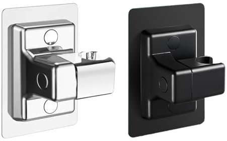 Ansodo 2 Pcs Shower Head Holder, Shower Holder Suction Replacement, 360° Adjustable Shower Holder, No Punching Strong Agglutination Bracket, for Bathroom Glass Ceramic Marble