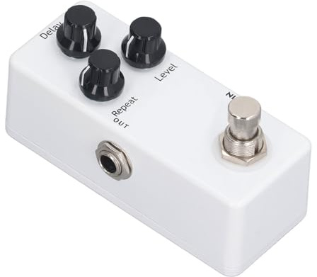 Pedal de Retardo, Indicador LED de Aleación de Aluminio, Control de 3 Perillas, Pedal de Efecto de Guitarra Eléctrica con Amplia Capacidad de Ajuste para Varios Estilos