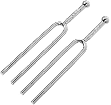 Vaguelly 3sets Aluminium Legierung Stimmgabeln Eine Ton Tuner Gitarre Spielen Silber Finish 2 Stücke * 3