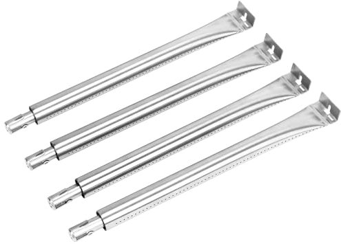 Denmay 18633 - Juego de 4 quemadores de acero inoxidable para barbacoa BroilKing Imperial y estantería, tubo de quemador de acero inoxidable para Broil King Regal 490 y otras barbacoas de gas, 4