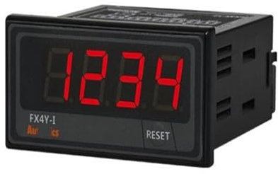 Compteur et minuterie FX4Y-I4, L72xH36mm, 4 Chiffres, LED, indicateur Uniquement, 100-240VAC 50/60Hz
