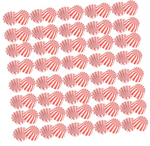 TOPBATHY 100stücke Rot Und Weiß Streifen Papier Muffin-backförmchen Für Cupcakebacken Hochwertige Papierförmchen Zum Kuchenbacken Für Dessertläden Und Feiern