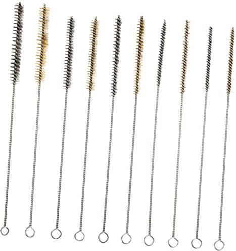 BELLIFFY 10pièces Brosse Métallique Inox Nettoyage Tubes Et Tuyaux Set Varié Acier Inoxydable Brosse Crevices Et Surfaces Filetées Et Antirayures