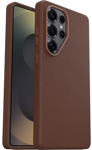 OtterBox Symmetry Series Cactus Leather Fodral Samsung Galaxy S25 Ultra, stötsäkert, fallsäkert, skyddande tunt fodral, testad till militärstandard 3x, Brun