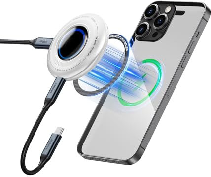 Fikwot FP108 500GB SSD esterno con PD-100 W e 2050 MB/s, USB 3.2 Gen2x2 con anello magnetico, riproduzione durante la ricarica, compatibile con iPhone 15/16, Steam Deck, Switch Lite e altro ancora!