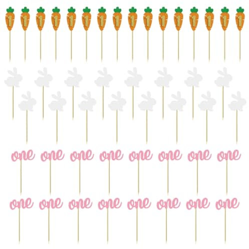 Cupcake-Topper für Ostern, Party, für Kinder, Mädchen, Geburtstagsparty, Dekoration, Dessert, Essen, 48 Stück