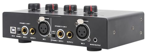 NJTHNTJR 48 V Dynamisches Mikrofon, Kondensatormikrofon, Verstärker, Audio, 48 V Phantomspeisung, Aufladen für Live-Soundkarten-Lautsprecher A